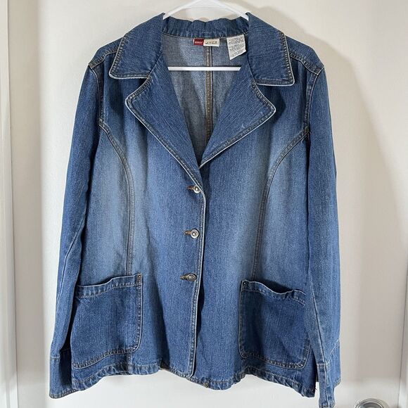 Faded Glory 1972 Special Edition Denim Jacket Womens XLarge Blue Jean - Picture 1 of 9